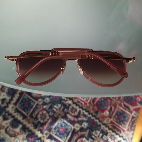 ?MR LEIGHT? Doheny SL Sunglasses ~ Aviator Rosewood NWOT main image 6